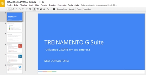 MSA CONSULTORIA GOOGLE APRESENTAÇÕES